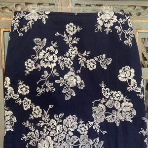 Talbots Floral Print Skirt